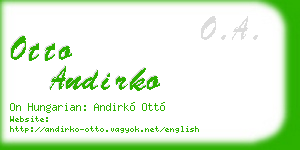 otto andirko business card