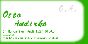 otto andirko business card